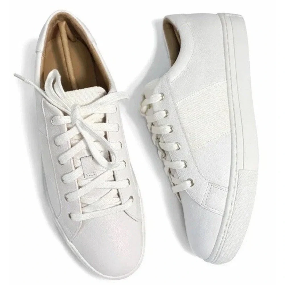 NEW Club Monaco Jowenna White Low Top Sneaker Lace Up Women's US 9 EUR 39‎